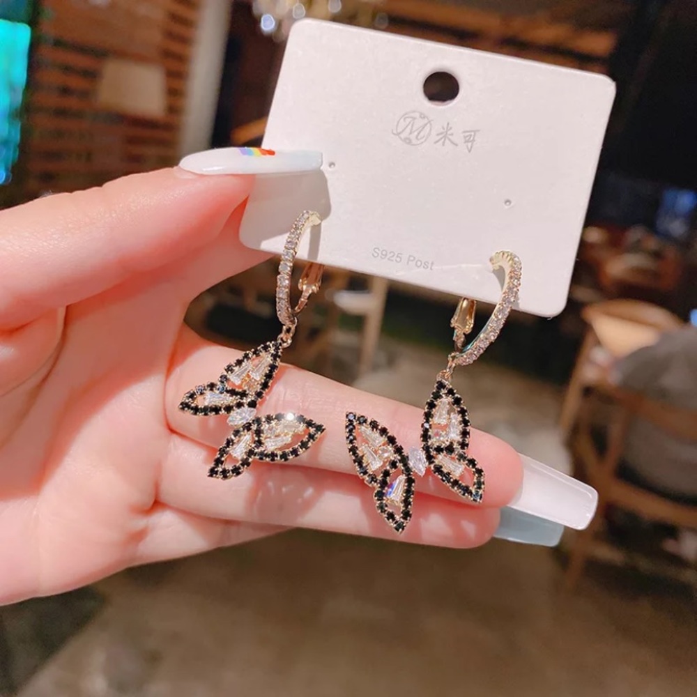 18k gold plated new cute butterflies earrings - Picture 2 of 5
